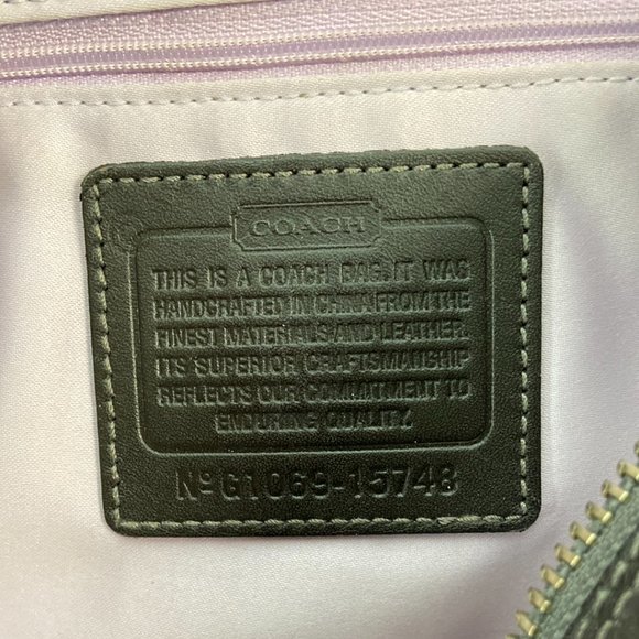 Coach Mia Inlaid C Gray Tote Handbag - Picture 6 of 7